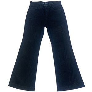 7 for all mankind size 27 ginger dark denim shiny waxy jeans